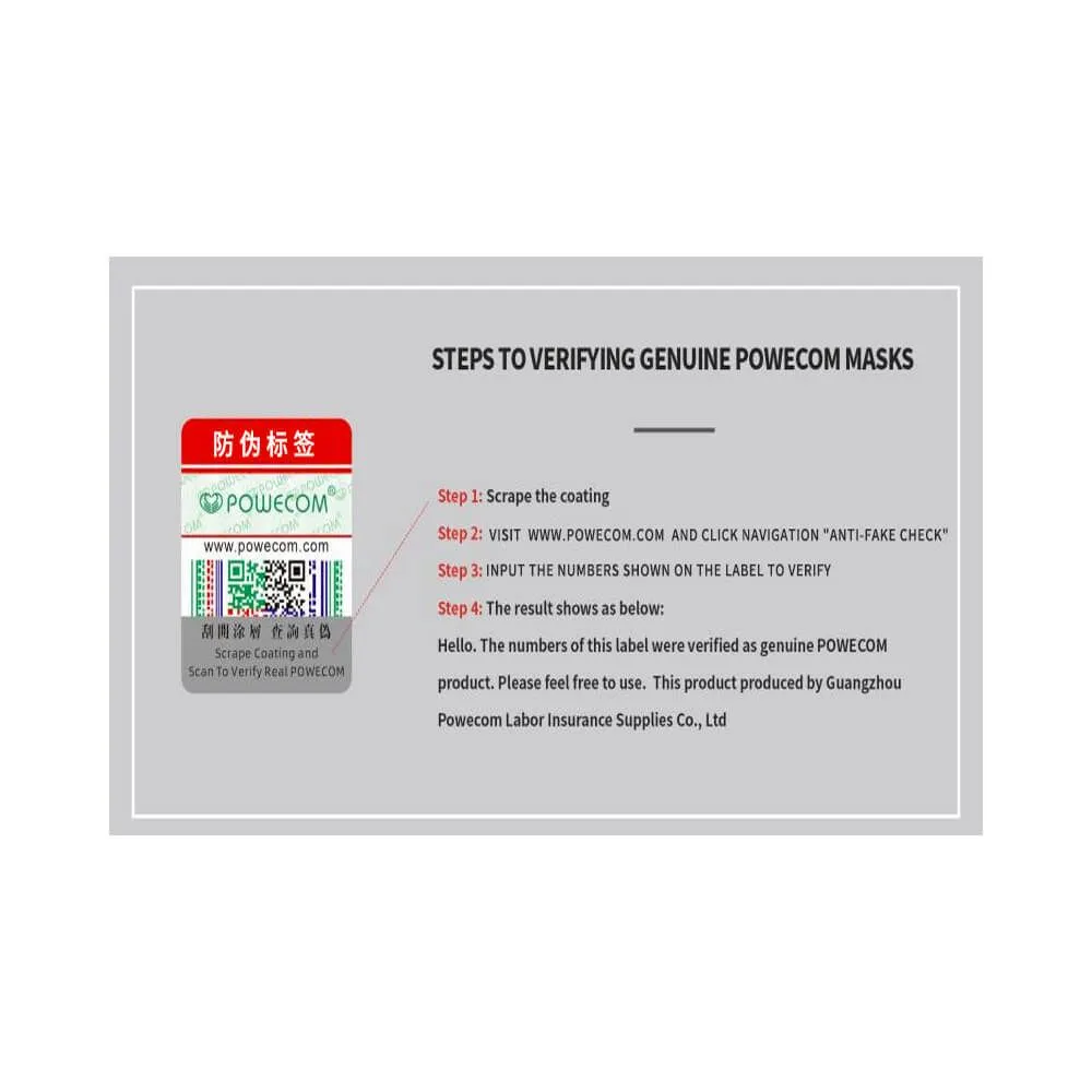 Powecom KN95 Respirator Mask - Pack of 50