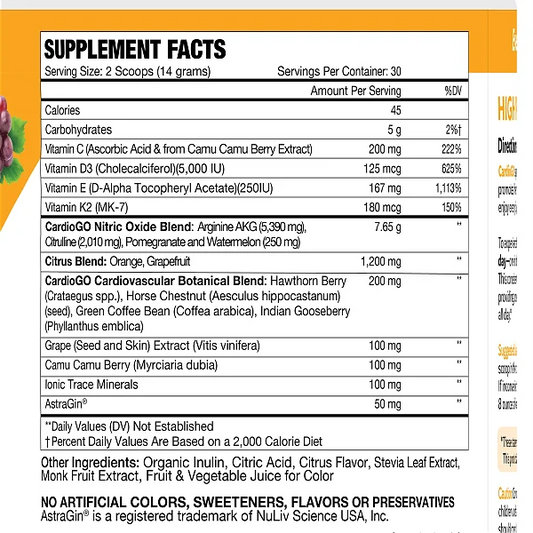 CardioGO - Citrus, 30 Scoops - Image 2