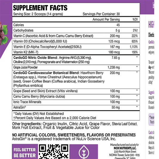 CardioGO - Grape, 30 Scoops - Image 2