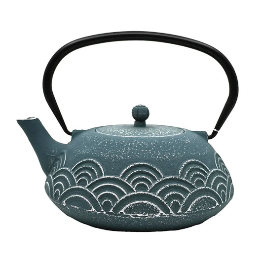 Cast Iron Tea Pot, Blue Seigaiha - 40oz