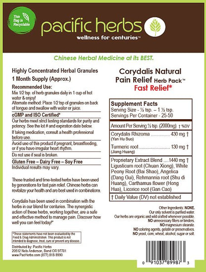 Corydalis Pain Relief Herb Pack, 100g - Image 2