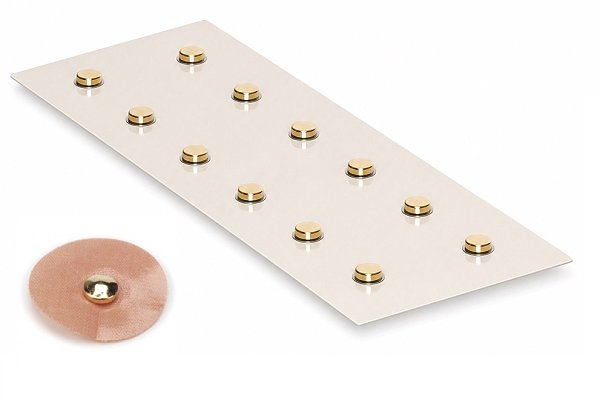 Ferrite Magnets - 1200 Gauss - Gold Plated, 12ct