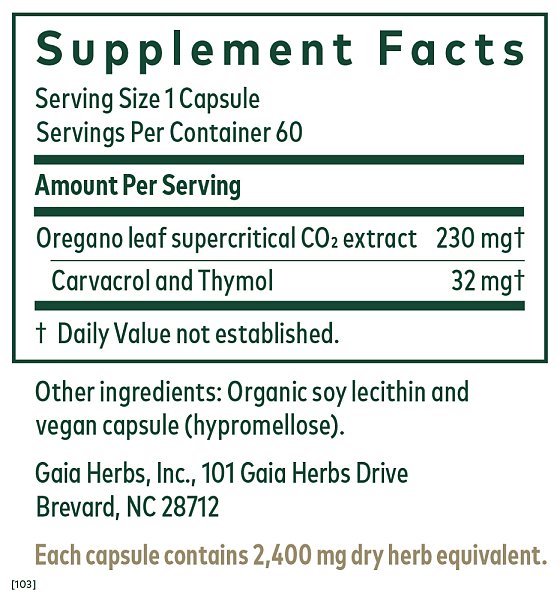 Oil of Oregano Phyto-caps, 60ct - Image 2