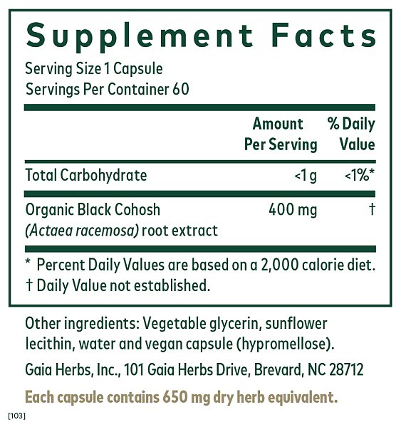 Black Cohosh Phytocaps, 60ct - Image 3