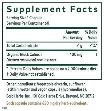 Black Cohosh Phytocaps, 60ct - Image 3