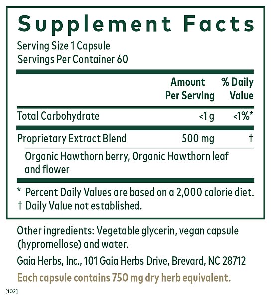 Hawthorn Phytocaps, 60ct - Image 2