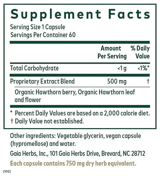 Hawthorn Phytocaps, 60ct - Image 2