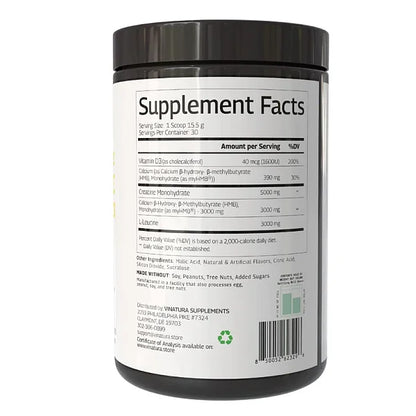 HMB Leucine Creatine Powder - Lemonade, 465g - Image 2