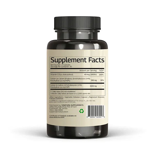 HMB 3000mg plus D3, 120ct - Image 2