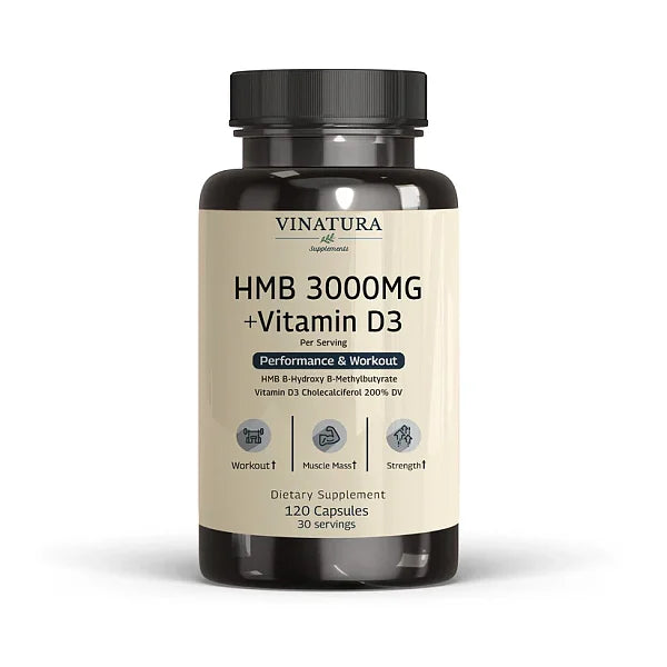 HMB 3000mg plus D3, 120ct [ EXPIRES 01-2027 ]