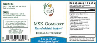 MSK Comfort Tincture, 2oz - Image 2