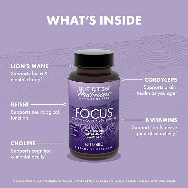 MycoBenefits Focus Capsules, 60ct [ EXPIRES 01-24-2027 ] - Image 3