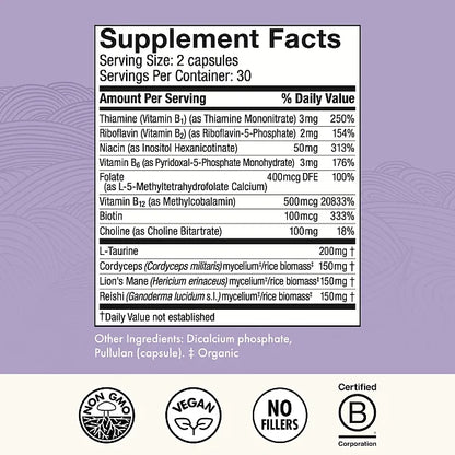 MycoBenefits Focus Capsules, 60ct - Image 2