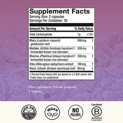 MycoBenefits Peri Meno Caps, 60ct - Image 2