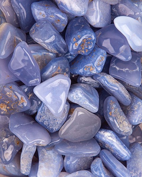 Blue Lace Agate Gemstone, EX Grade, Large/Extra Large - Tumbled