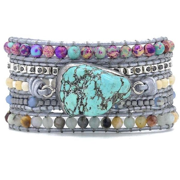 Turquoise Protection Wrap Bracelet