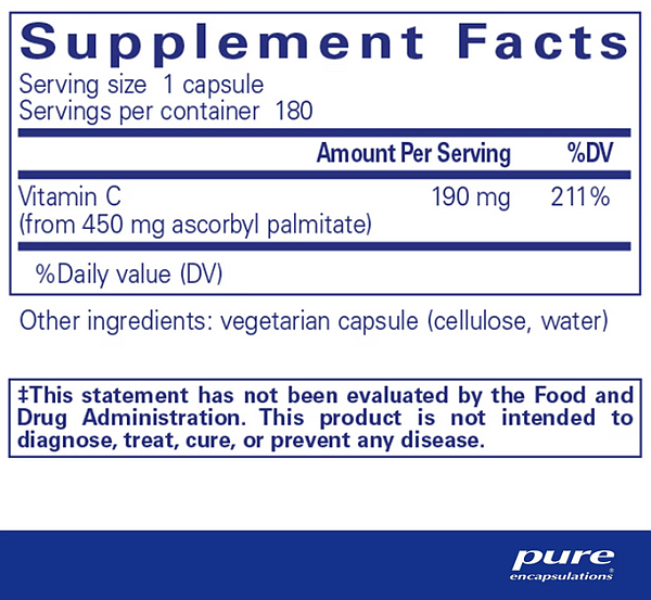 Ascorbyl Palmitate, 180 capsules - Image 2