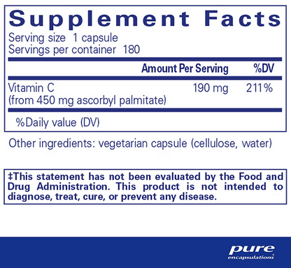 Ascorbyl Palmitate, 180 capsules - Image 2