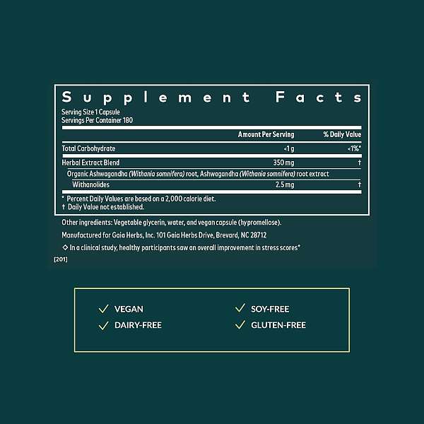 Ashwagandha Root Caps, 180ct - Image 2