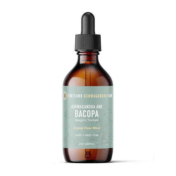 Ashwagandha & Bacopa Tincture, 2oz [ EXPIRES 12-2026 ]