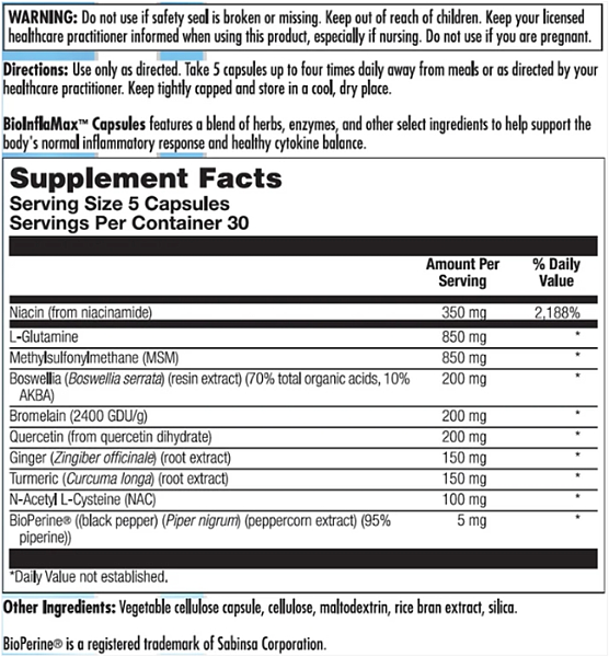 BioInflaMax Capsules, 150ct - Image 2