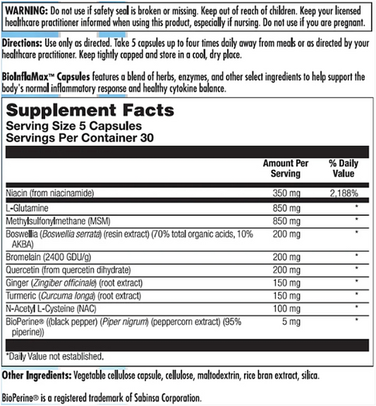 BioInflaMax Capsules, 150ct - Image 2