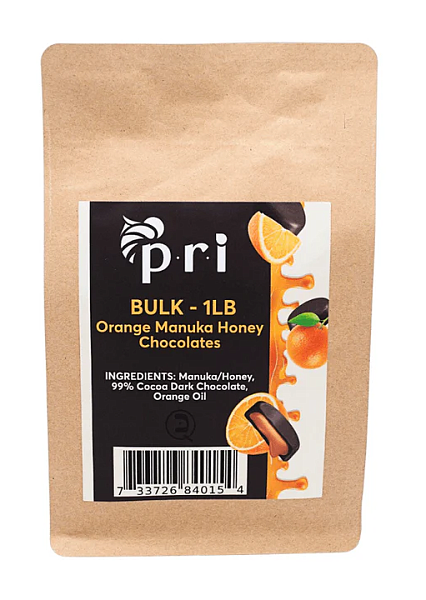 PRI Bulk Manuka Honey Orange Chocolates (1 lb)