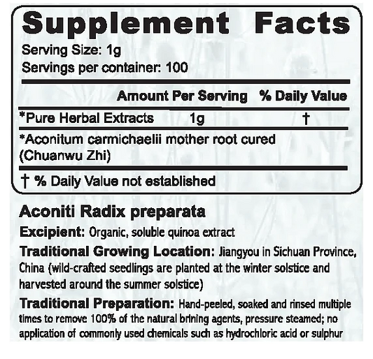 Chuan Wu (Zhi) Single Herb Extract, 100g - Image 2
