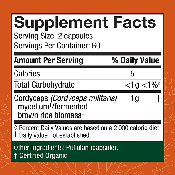 Cordyceps Capsules - 120 count - Image 2