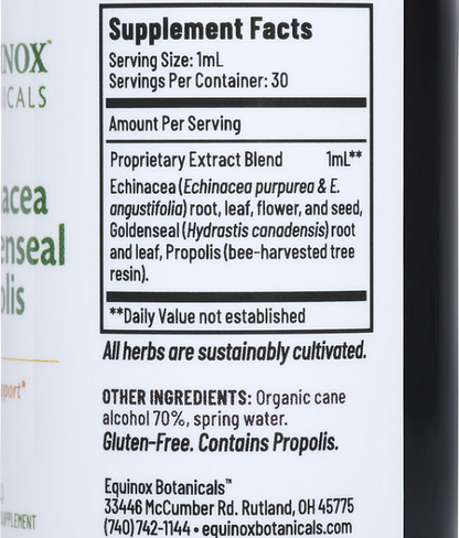 Echinacea, Goldenseal & Propolis Extract 1 oz - Image 2