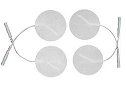 2" Round Electrodes, White Foam, Tyco Gel