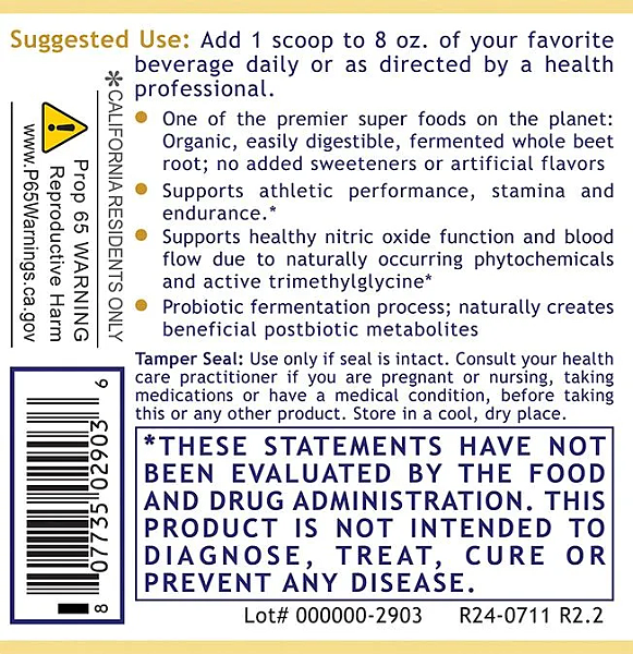 Fermented Beets, 6.3 oz powder - Image 2