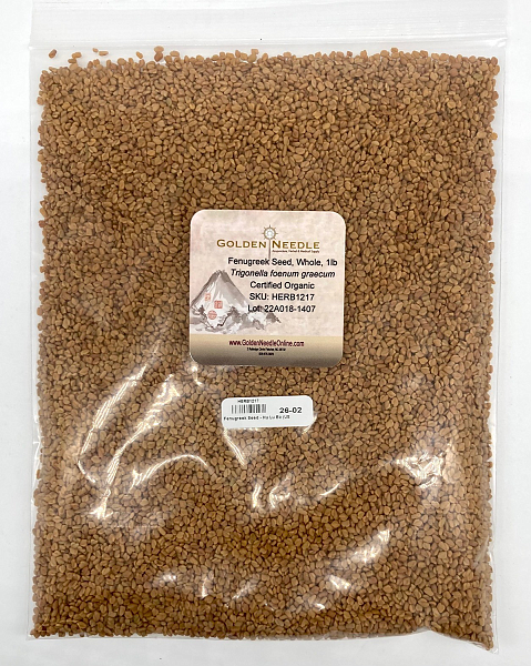 Fenugreek Seed (Hu Lu Ba) - Certified Organic, U.S. Grown, 1lb