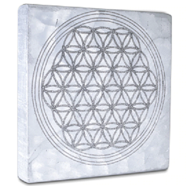 Selenite Charging Plate, Geometric