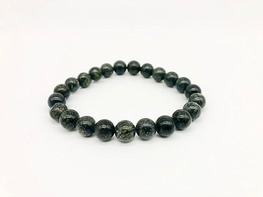 Green Serpentine 8mm Elastic Gemstone Bracelet