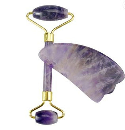 Amethyst Gua Sha & Face Roller Set