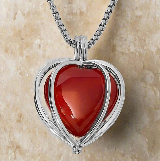 Heart Locket with Chakra Gemstones - Image 5