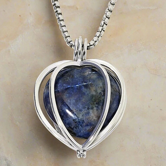 Heart Locket with Chakra Gemstones - Image 8