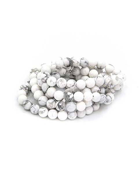 Howlite Bracelet, 8mm