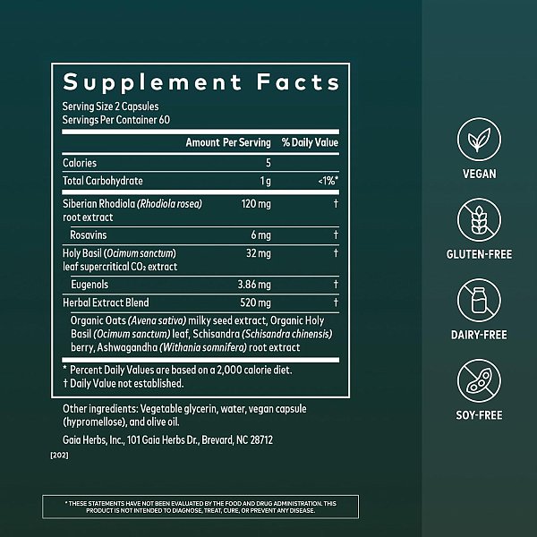 Adrenal Health Daily Support, 120 capsules - Image 2
