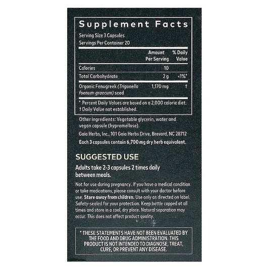 Fenugreek Capsules, 60ct - Image 2