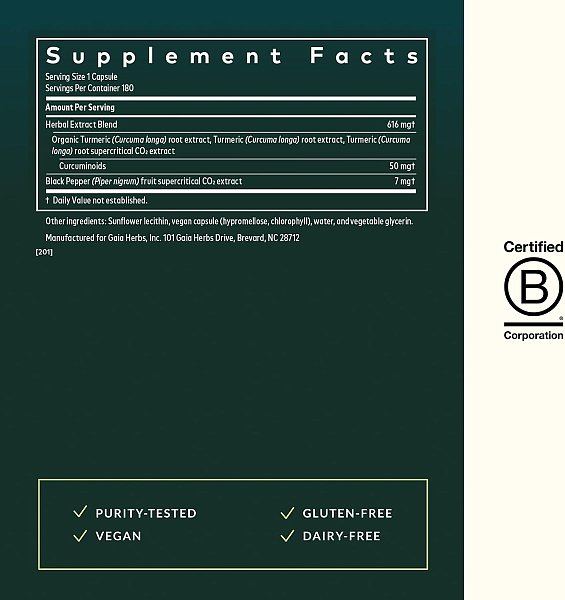 Turmeric Supreme Extra Strength, 180ct - Image 2