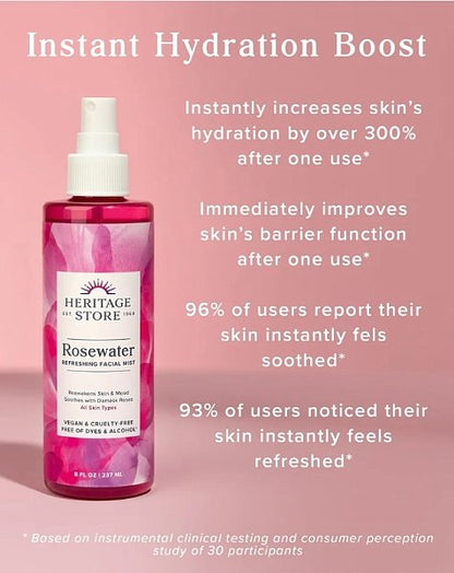 Rosewater Hydrating Facial Mister, 8oz - Image 2