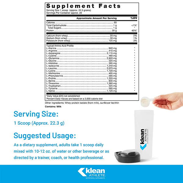 Klean Whey Isolate Unflavored - Image 2