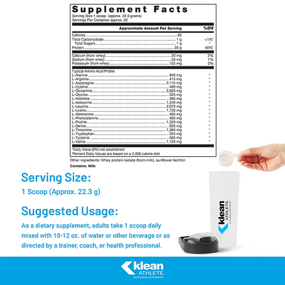 Klean Whey Isolate Unflavored - Image 2