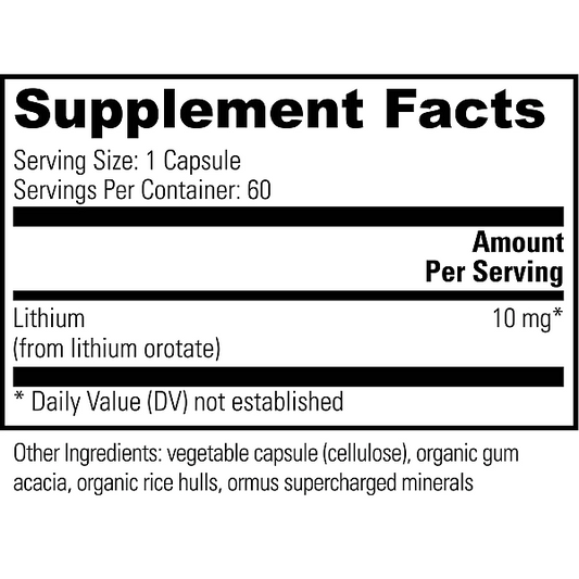 Lithium Orotate, 60 cap - Image 2