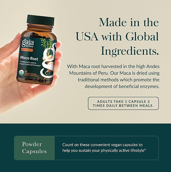 Maca Root, 60 vegan capsules - Image 3