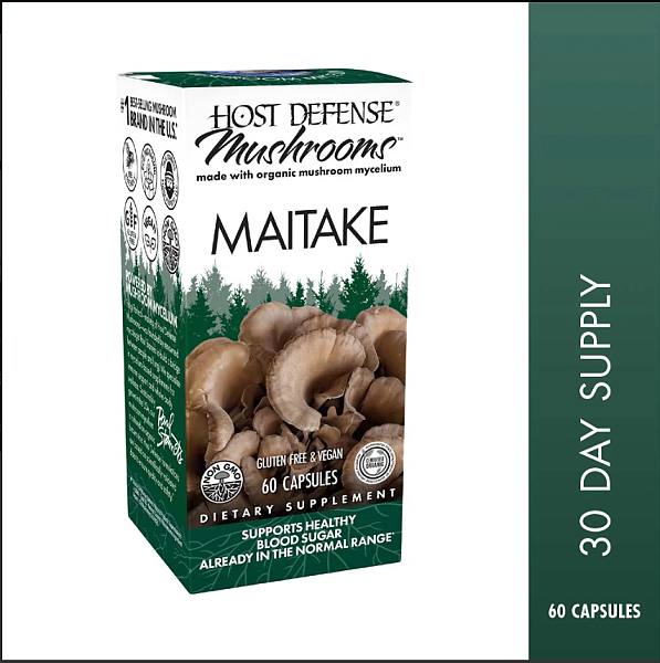 Maitake Capsules - 60 count [ EXPIRES 01-2027 ] - Image 2