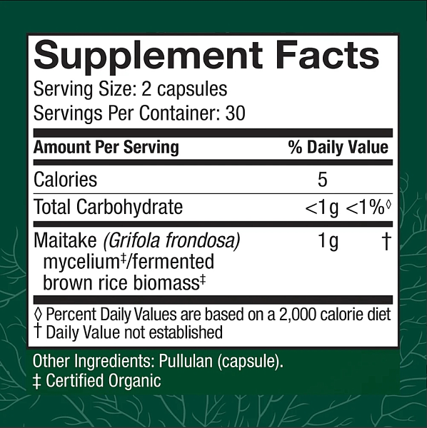 Maitake Capsules - 60 count - Image 3