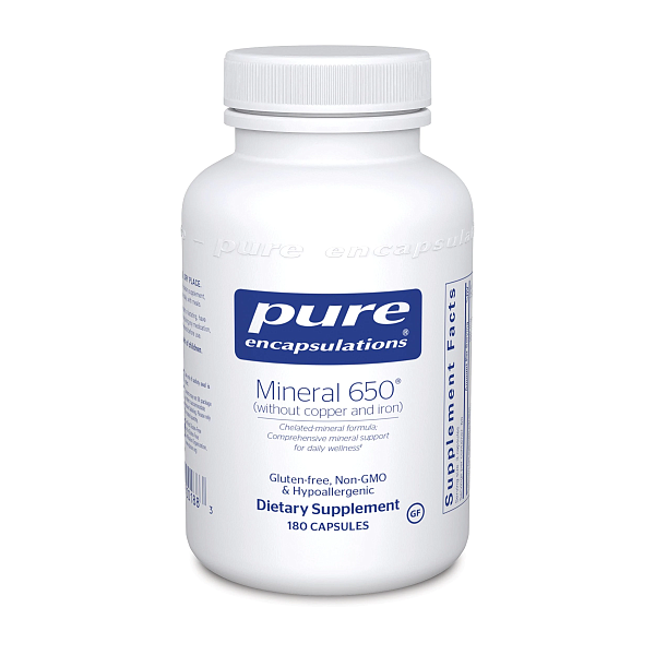 Mineral 650 w/o Cu/Fe (180 capsules)